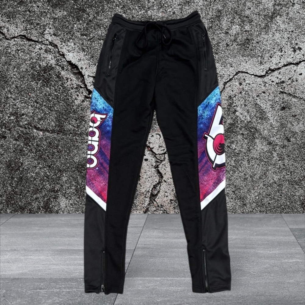 Bang Energy Drink Black Pink Purple White Drawstring Sweatpants Joggers Size MD